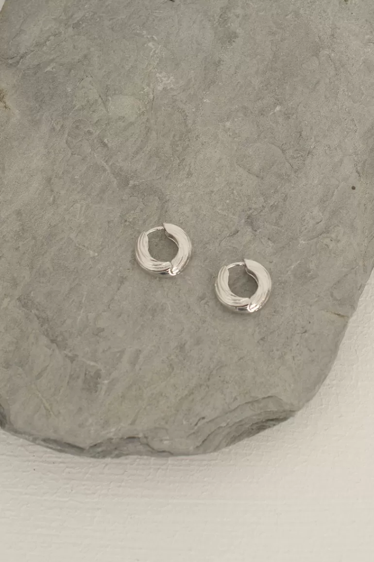Women Olive Clothing Helena Hoop Earrings, Sterling Silver