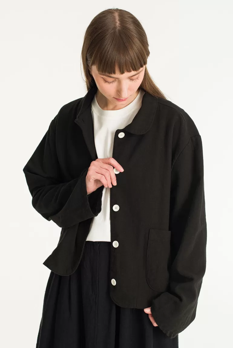 Women Olive Clothing Hitsu Light Weight Jacket, Black