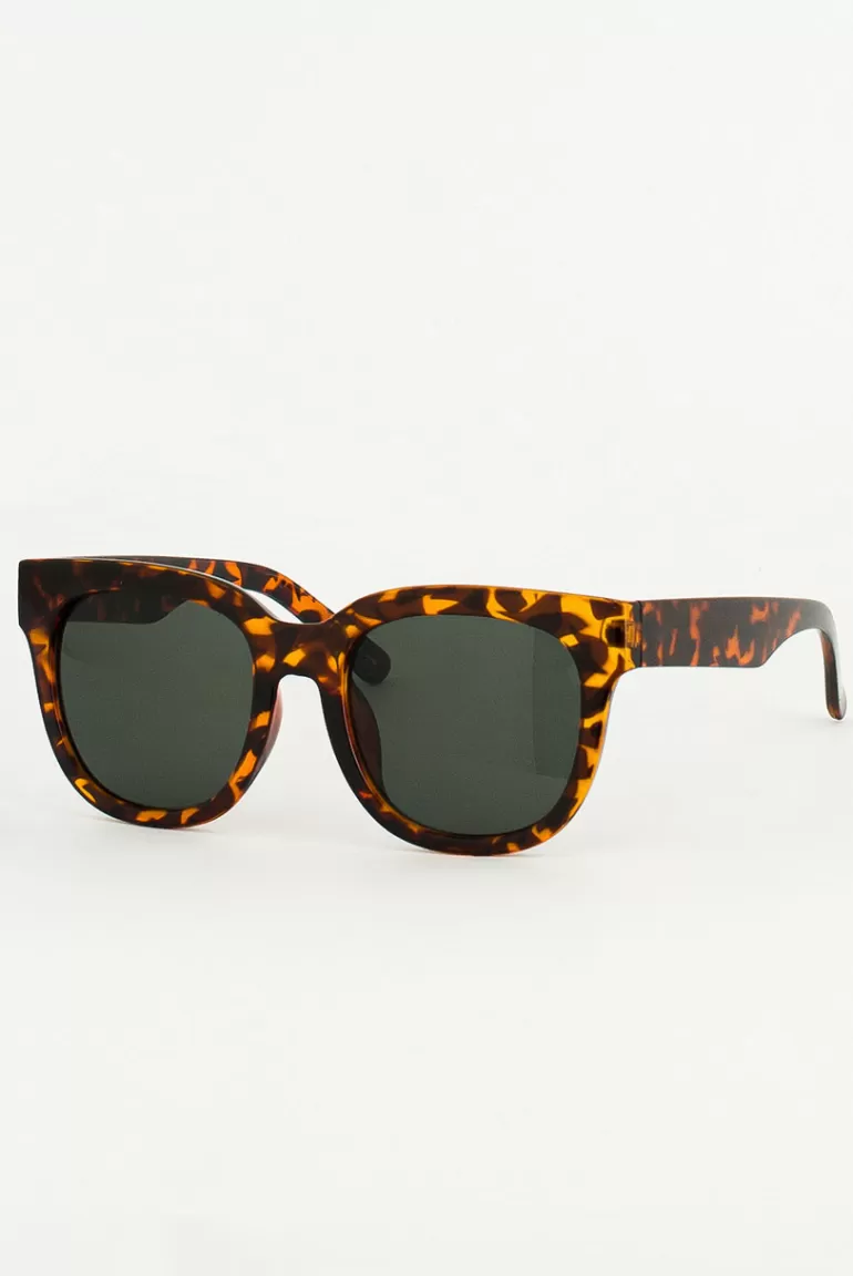 Women Olive Clothing Hotaru Sunglasses, Leopard Printed