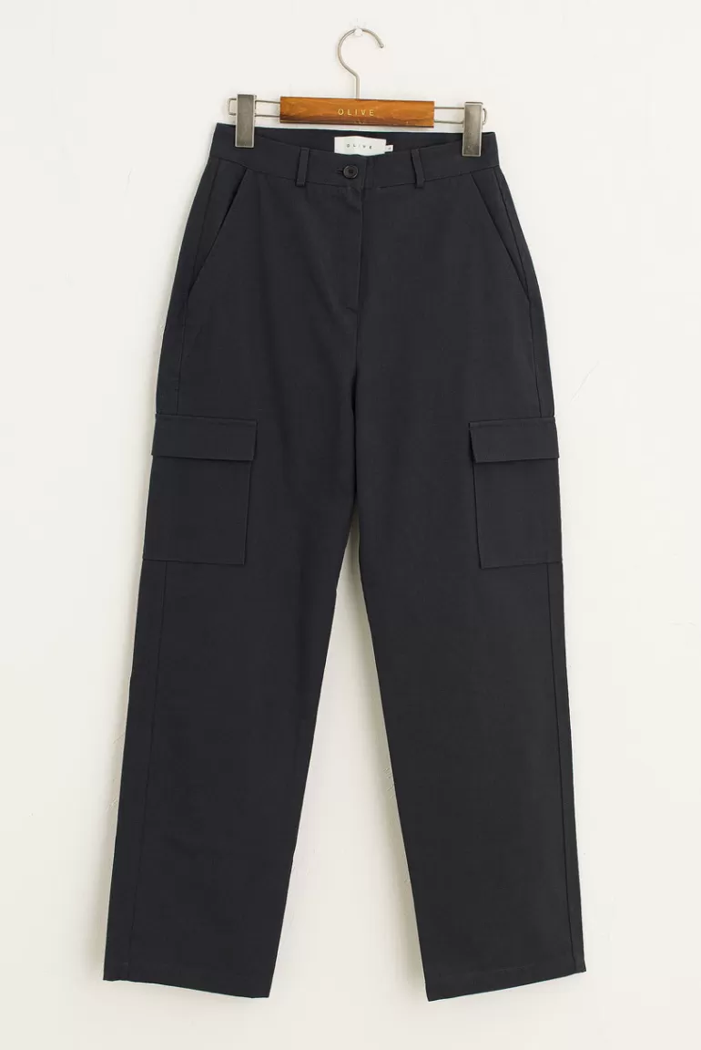 Women Olive Clothing Hoya Cargo Pants, Navy
