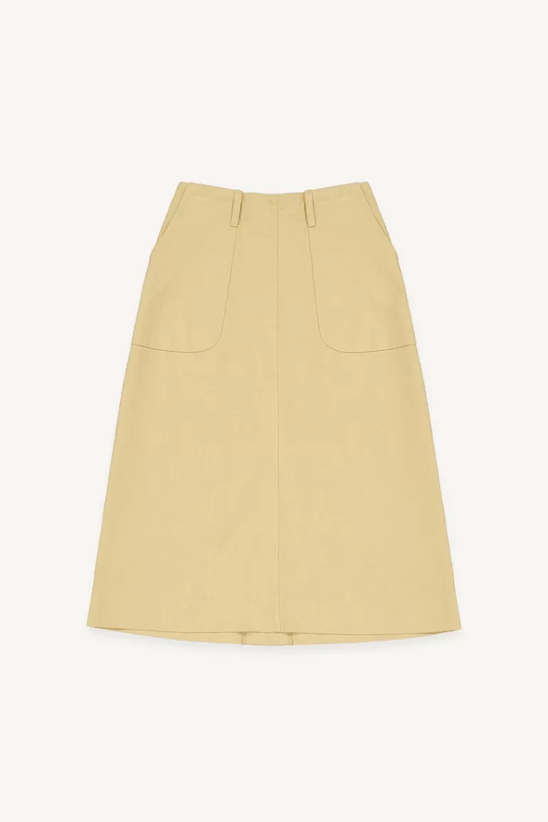 Women Olive Clothing Hoya Cotton Skirt, Beige