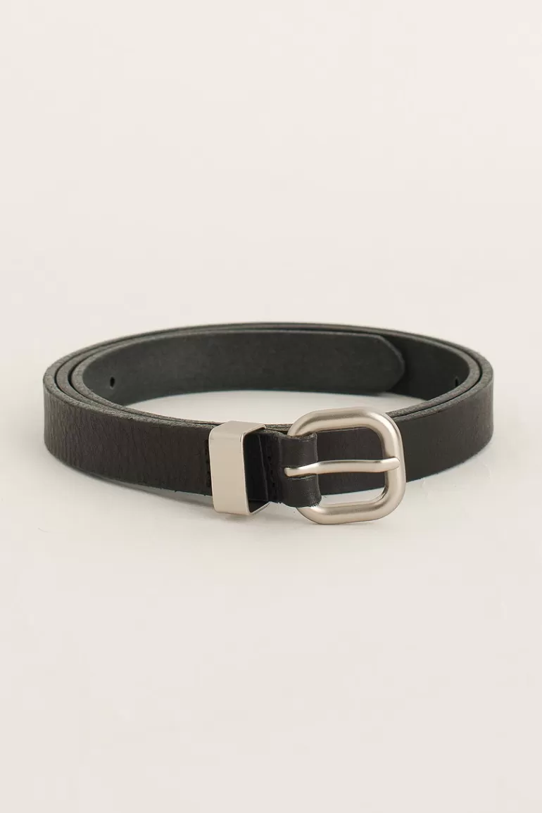 Women Olive Clothing Jay Square Belt, Black