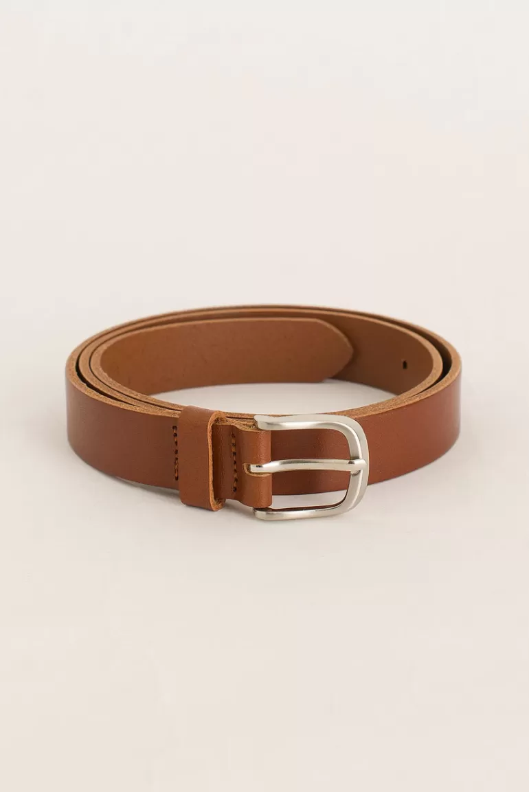 Women Olive Clothing Jena Half Oval Belt, Camel