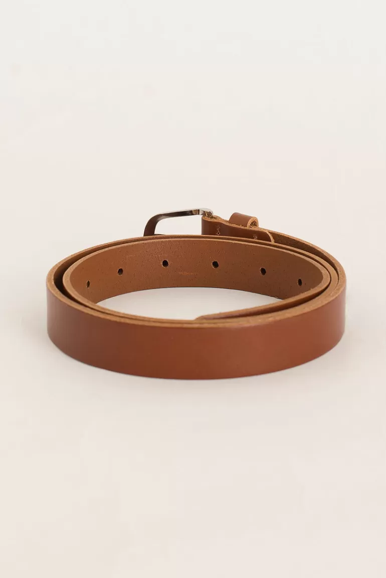 Women Olive Clothing Jena Half Oval Belt, Camel