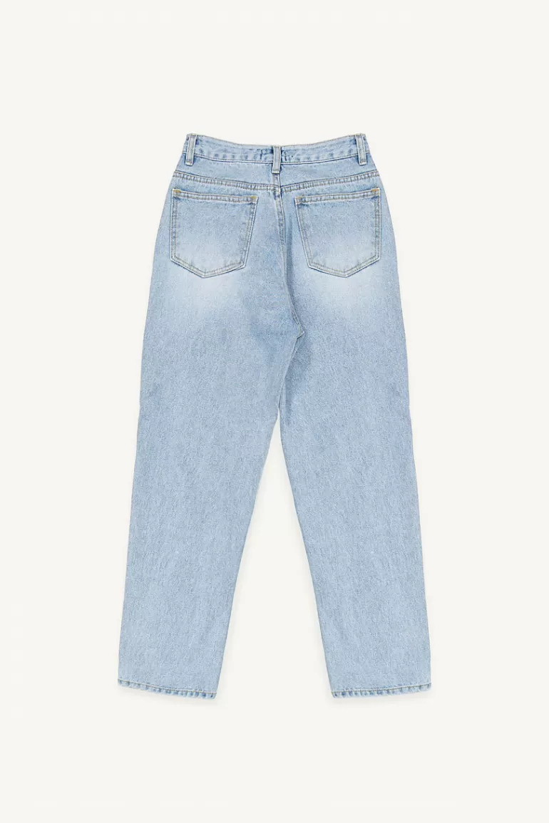 Women Olive Clothing Jina Tapered Blush Blue Jean, Blush Blue