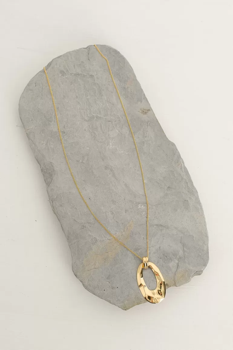 Women Olive Clothing Karen Drop Necklace, 18K Gold Plated
