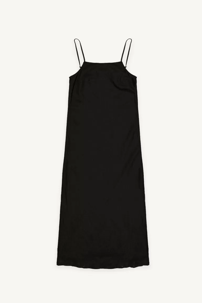 Women Olive Clothing Kasumi Linen Dress, Black