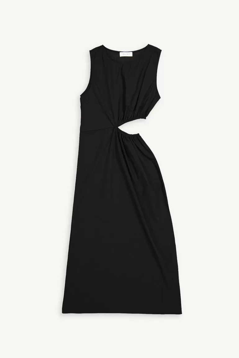 Women Olive Clothing Kazo Abstract Dress, Black