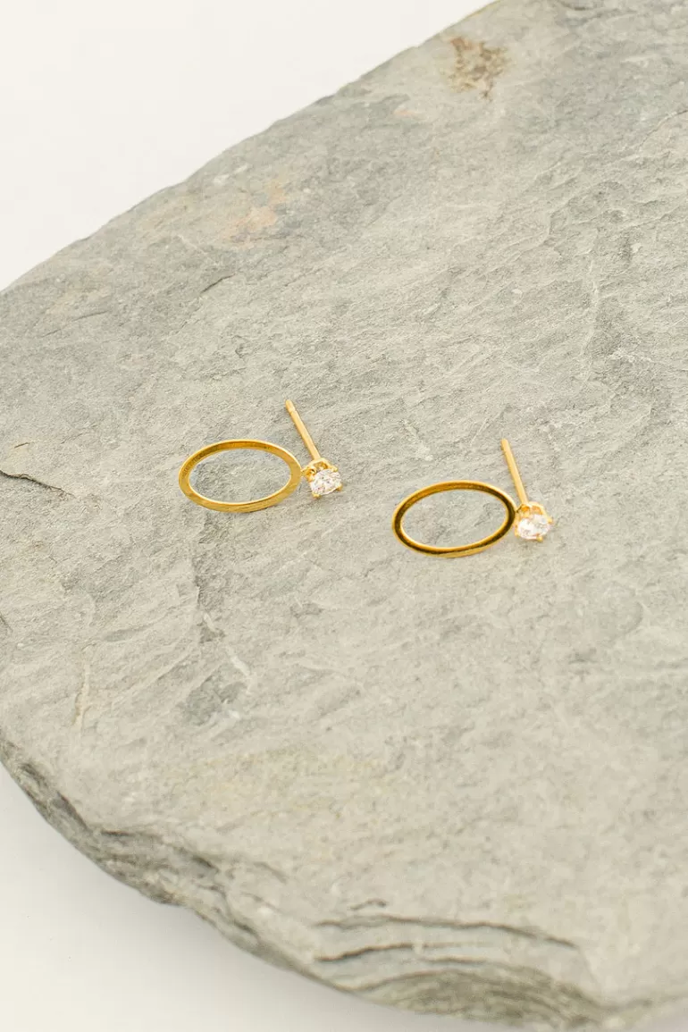 Women Olive Clothing Kiki Earrings, 14K Gold Plated