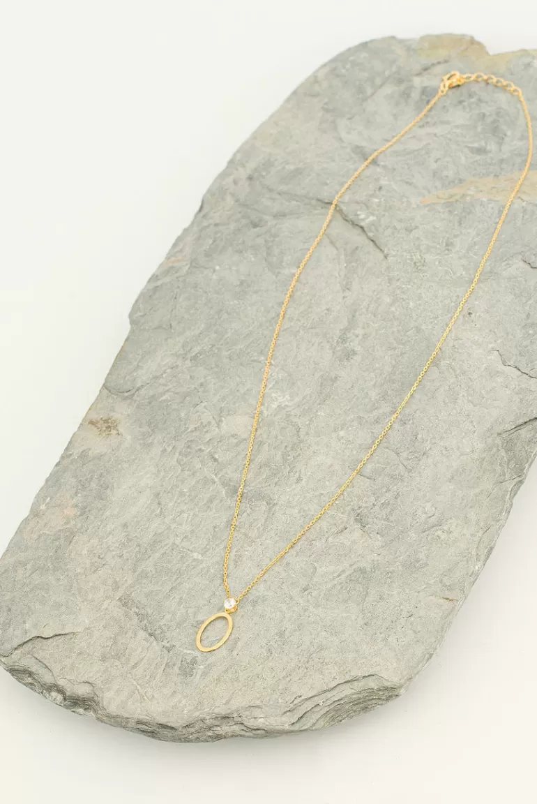 Women Olive Clothing Kiki Necklace, 14K Gold Plated