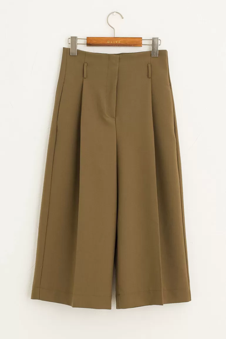Women Olive Clothing Kiko Culottes, Brown