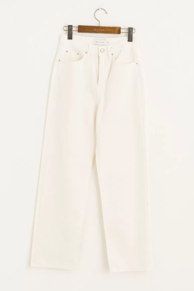 Women Olive Clothing Kiko White Denim Jean, White