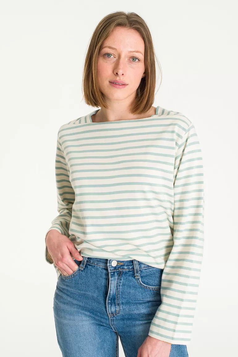 Women Olive Clothing Kimi Stripe Tee, Mint