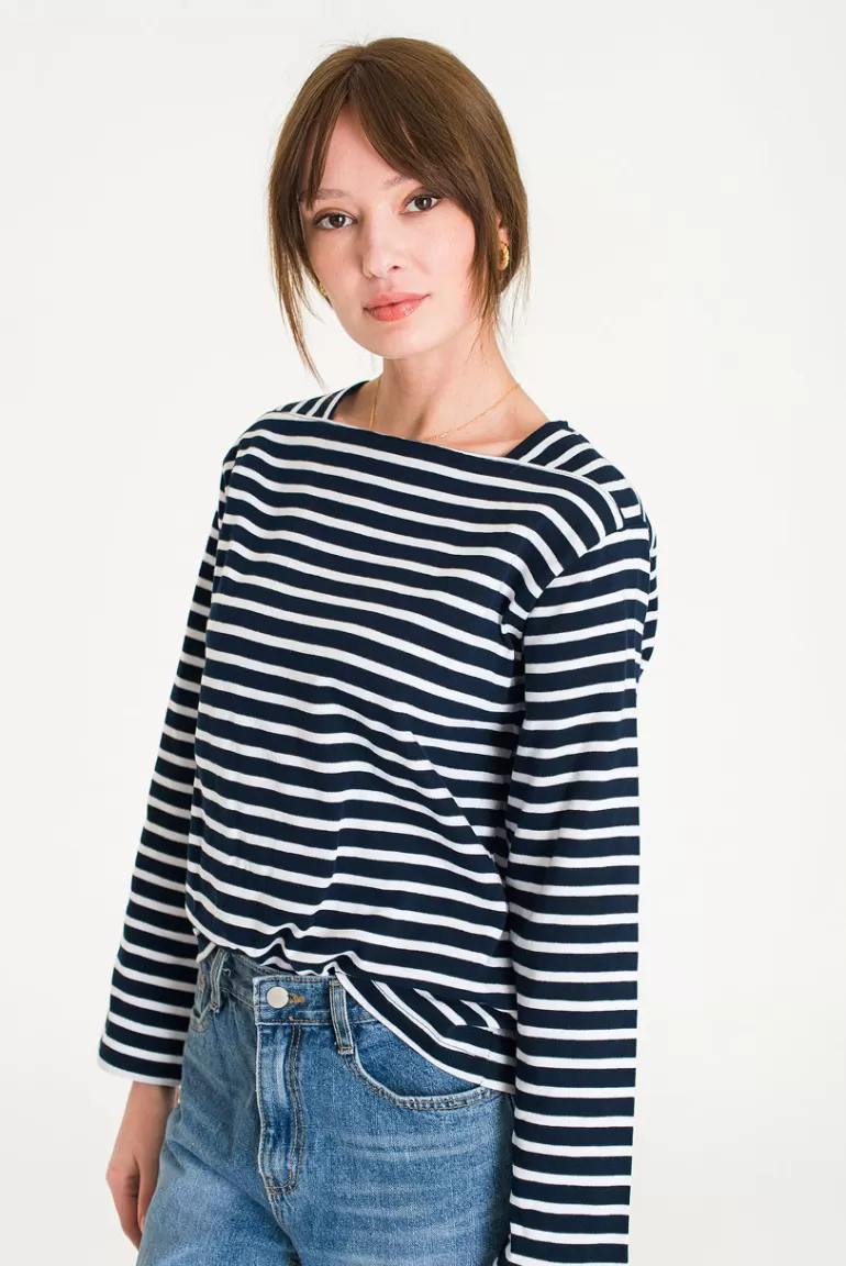 Women Olive Clothing Kimi Stripe Tee, Navy