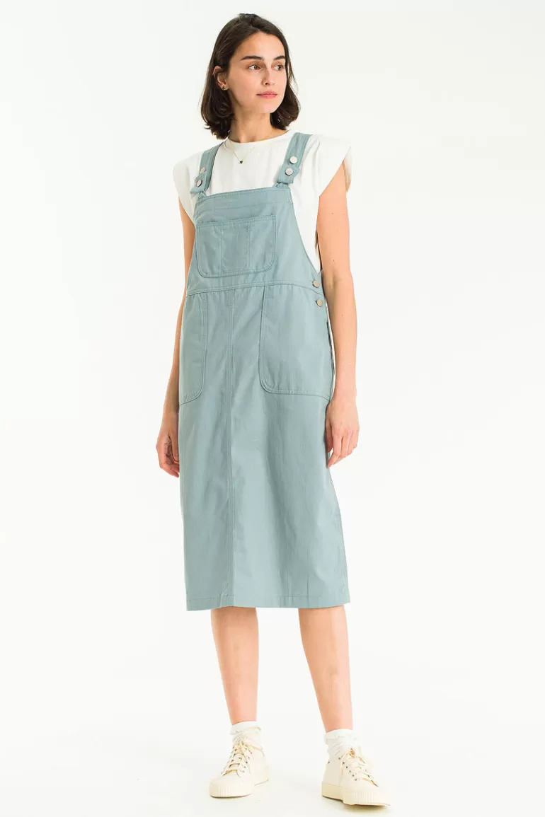 Women Olive Clothing Koya Overall Dress, Blue