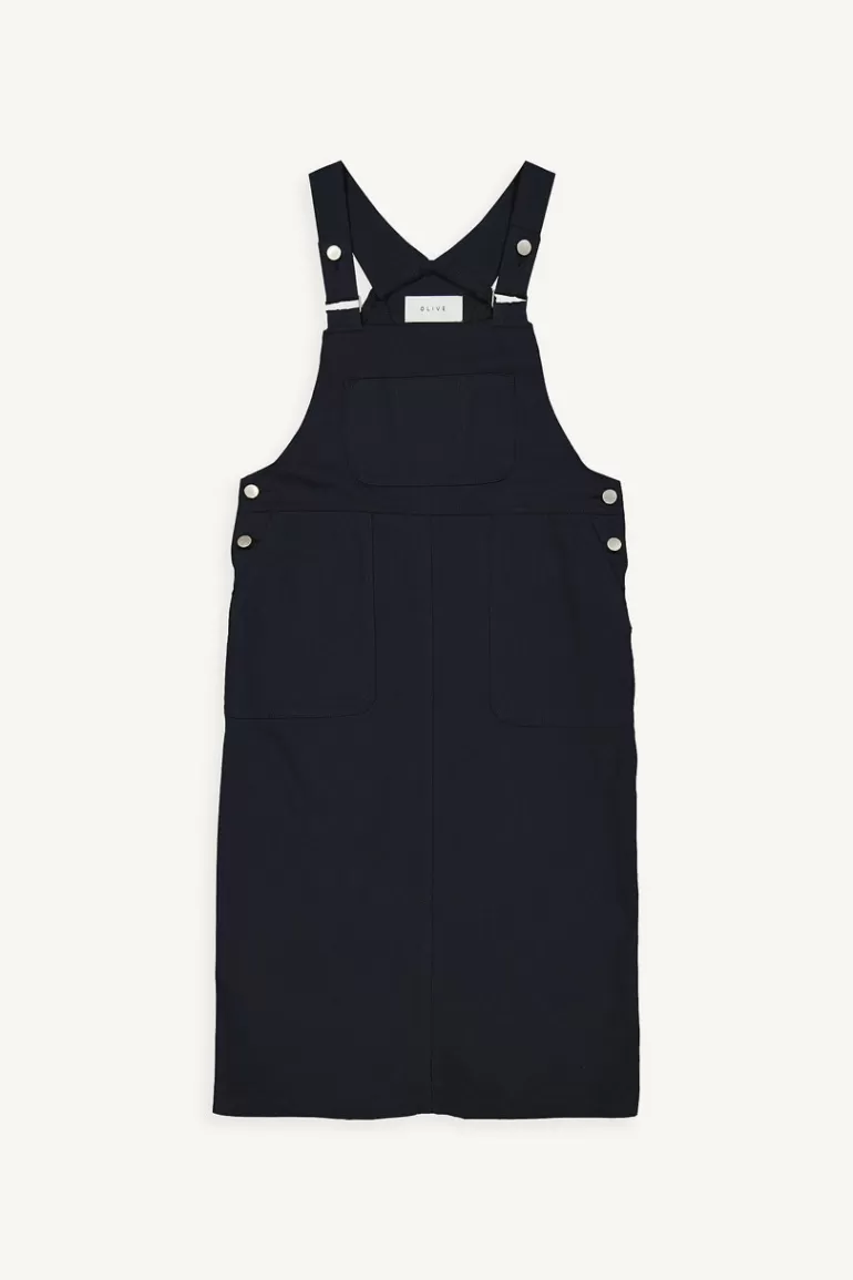 Women Olive Clothing Koya Overall Dress, Navy