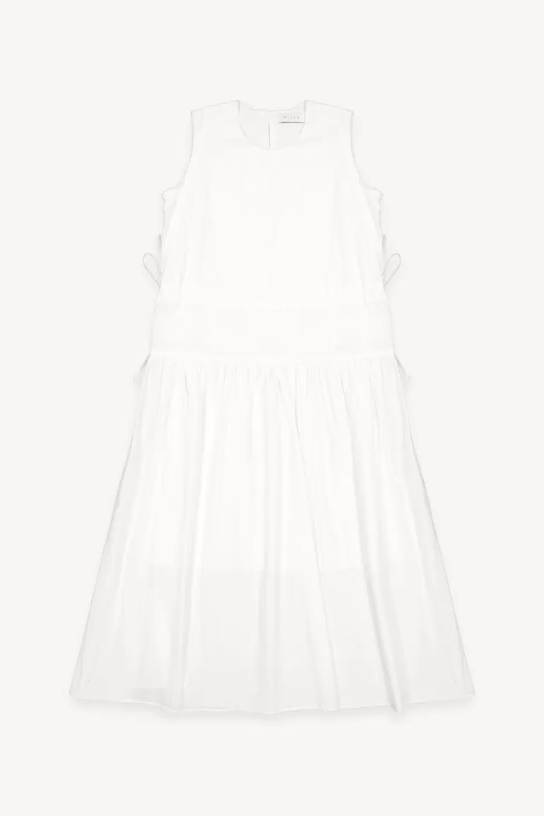 Women Olive Clothing Lace Waist String Dress, Ivory