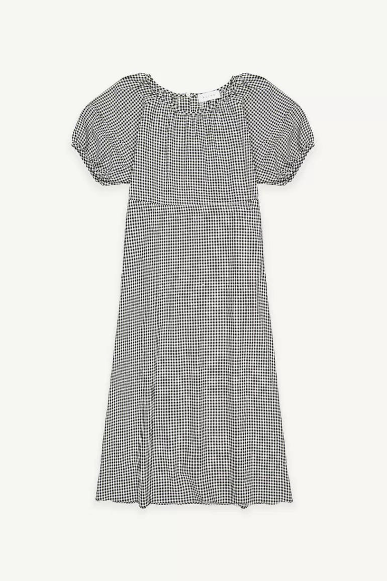 Women Olive Clothing Lacie Gingham Dress, Black