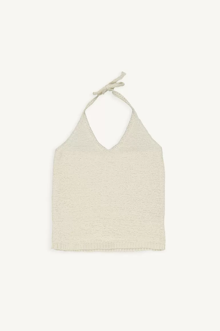 Women Olive Clothing Lana Two Way Knit Top, Ivory