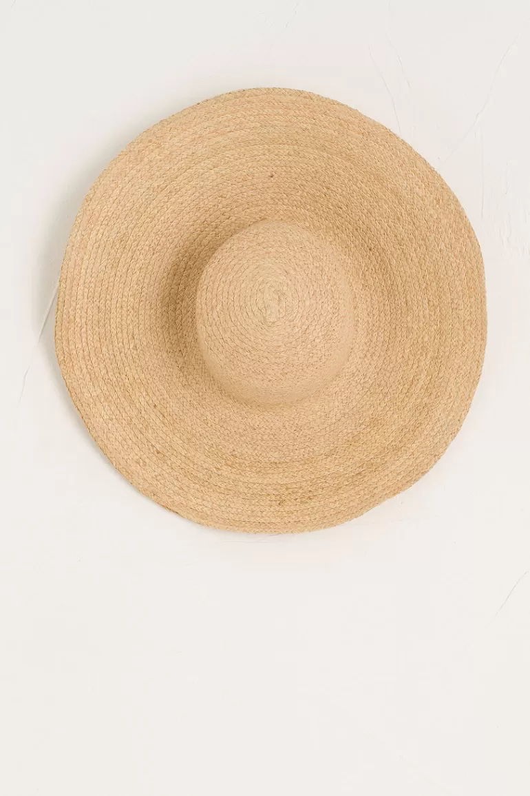 Women Olive Clothing Laura Large Brim Hat, Natural