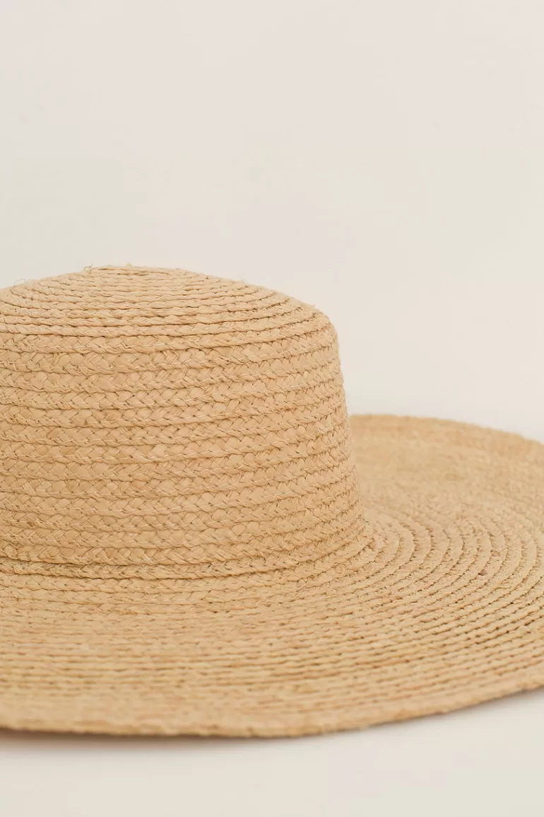 Women Olive Clothing Laura Large Brim Hat, Natural