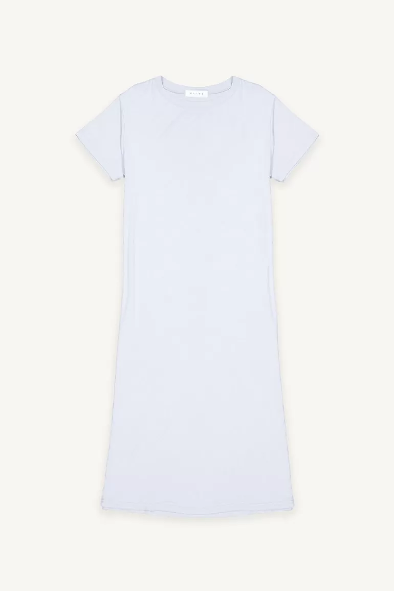 Women Olive Clothing Light Weight Short Sleeve Jersey Dress, Blue