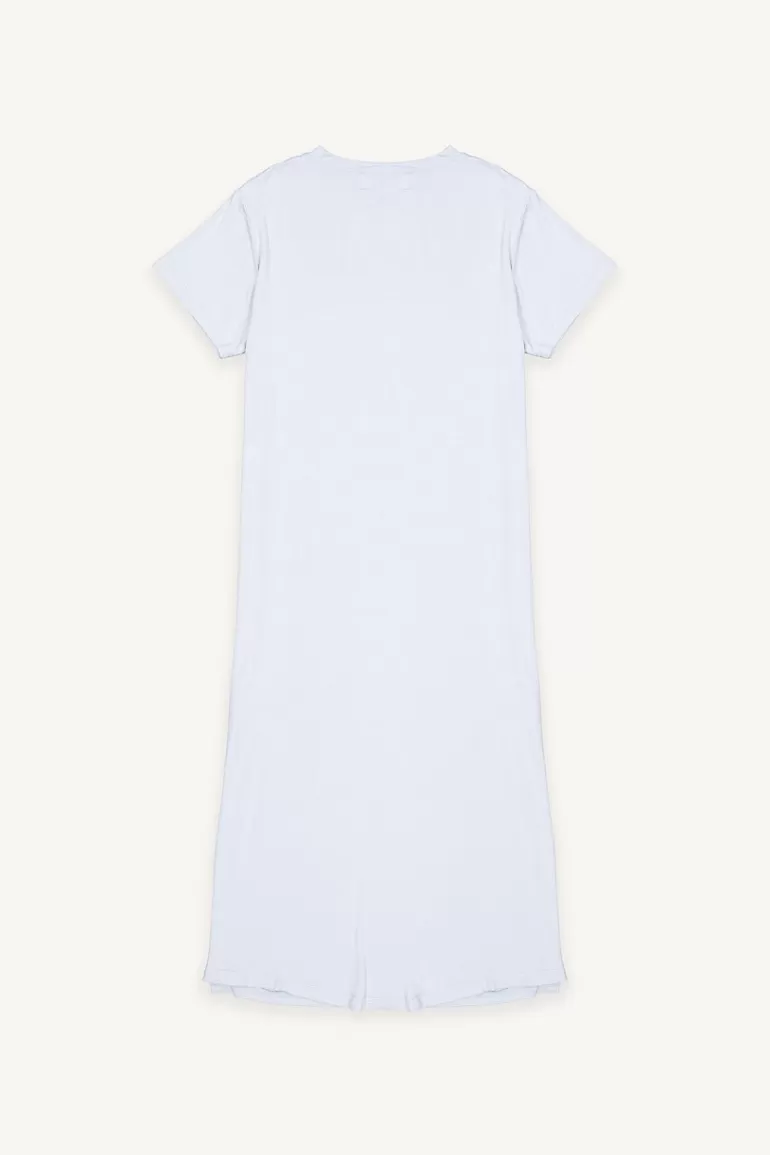 Women Olive Clothing Light Weight Short Sleeve Jersey Dress, Blue