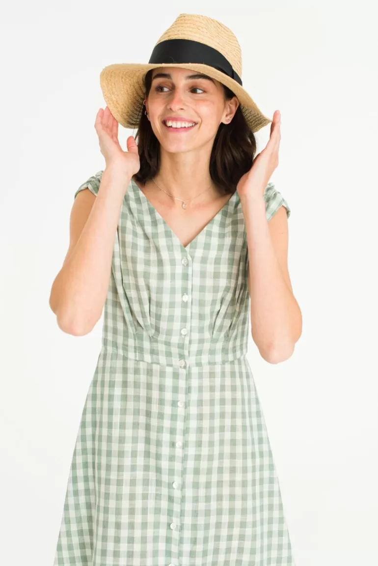 Women Olive Clothing Mable Panama, Natural
