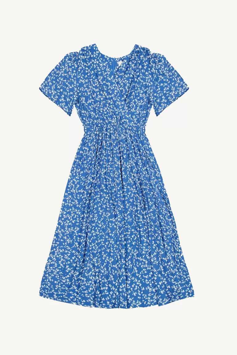 Women Olive Clothing Mari Floral Dress, Blue