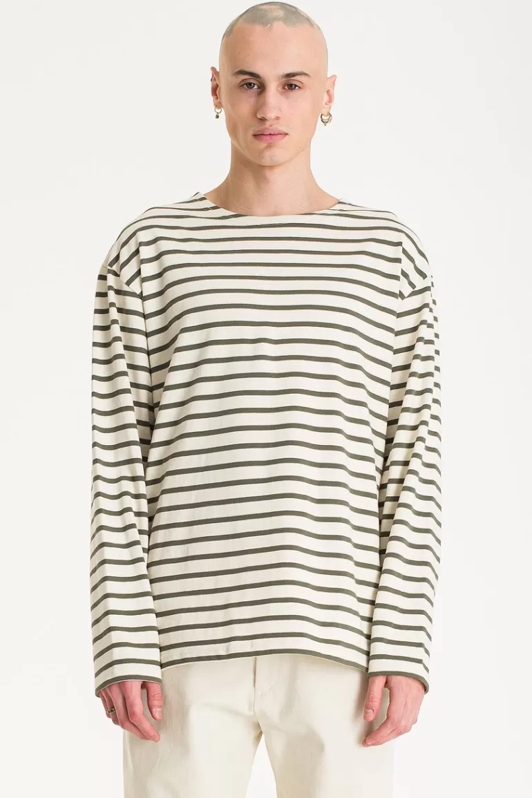 Men Olive Clothing Menswear | Boat Tee, Ivory/Khaki