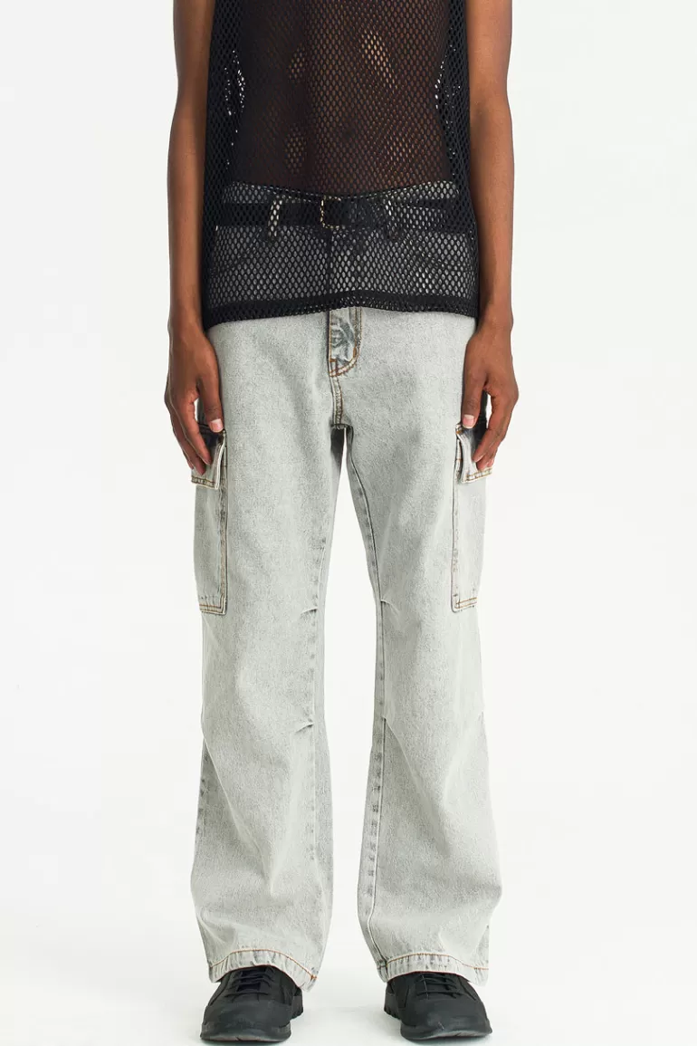 Men Olive Clothing Menswear | Cargo Jeans, Grey