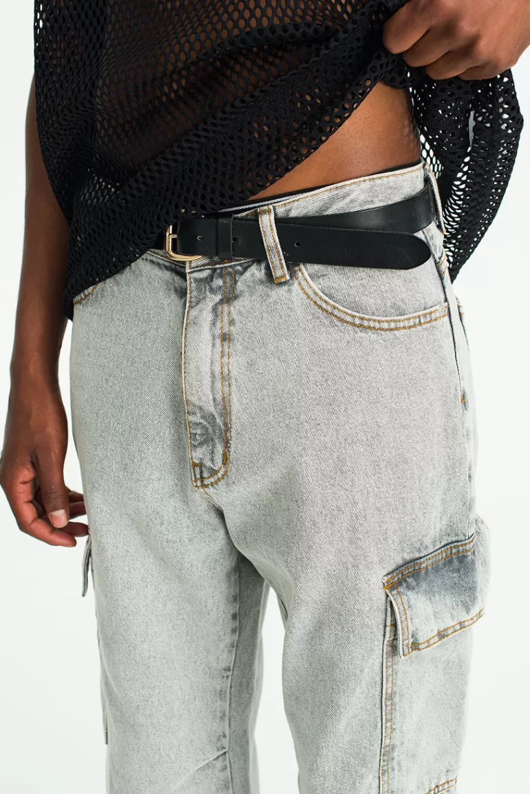 Men Olive Clothing Menswear | Cargo Jeans, Grey