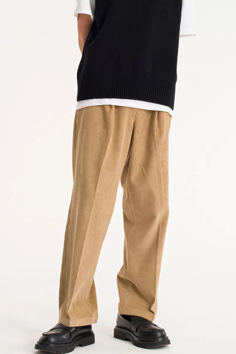 Men Olive Clothing Menswear | Chunky Cord Trousers, Tan