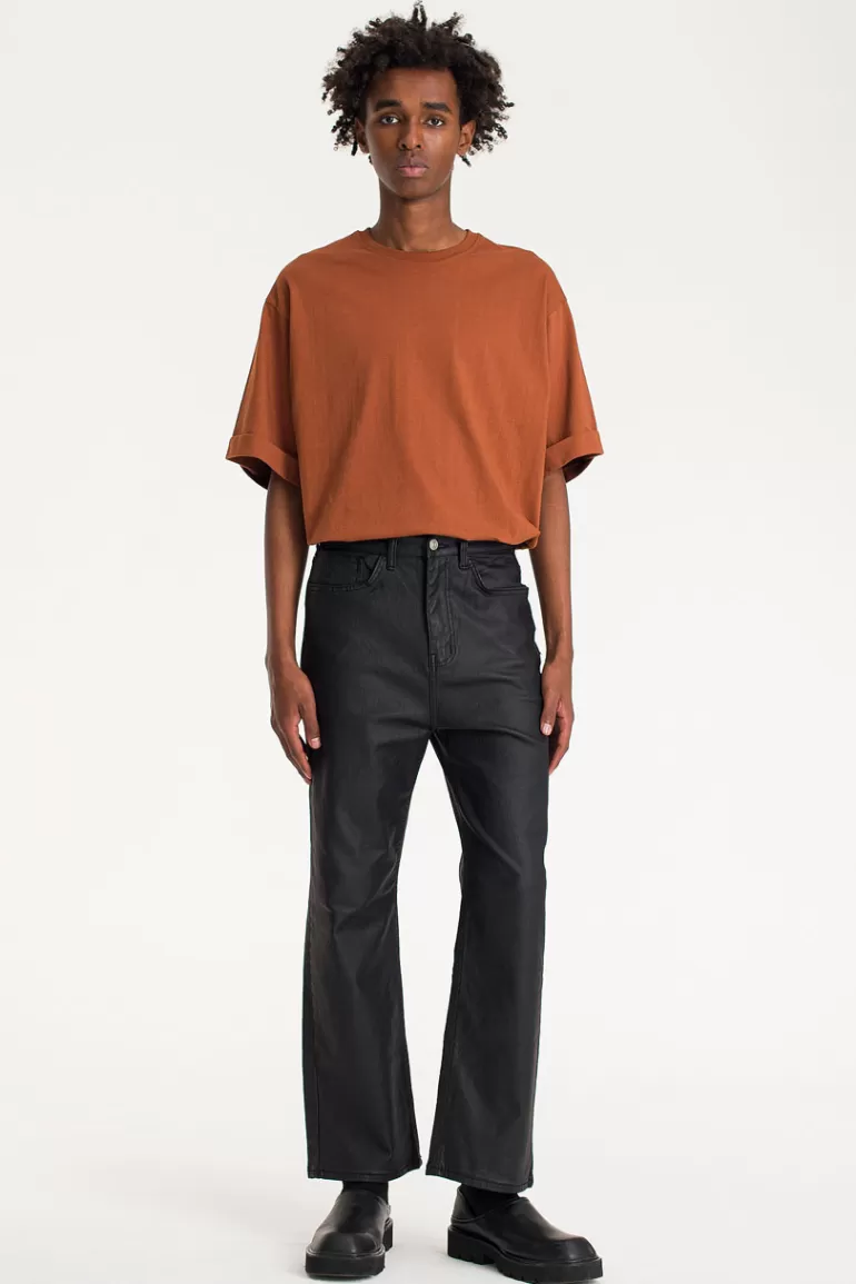 Men Olive Clothing Menswear | Coated Pants, Black