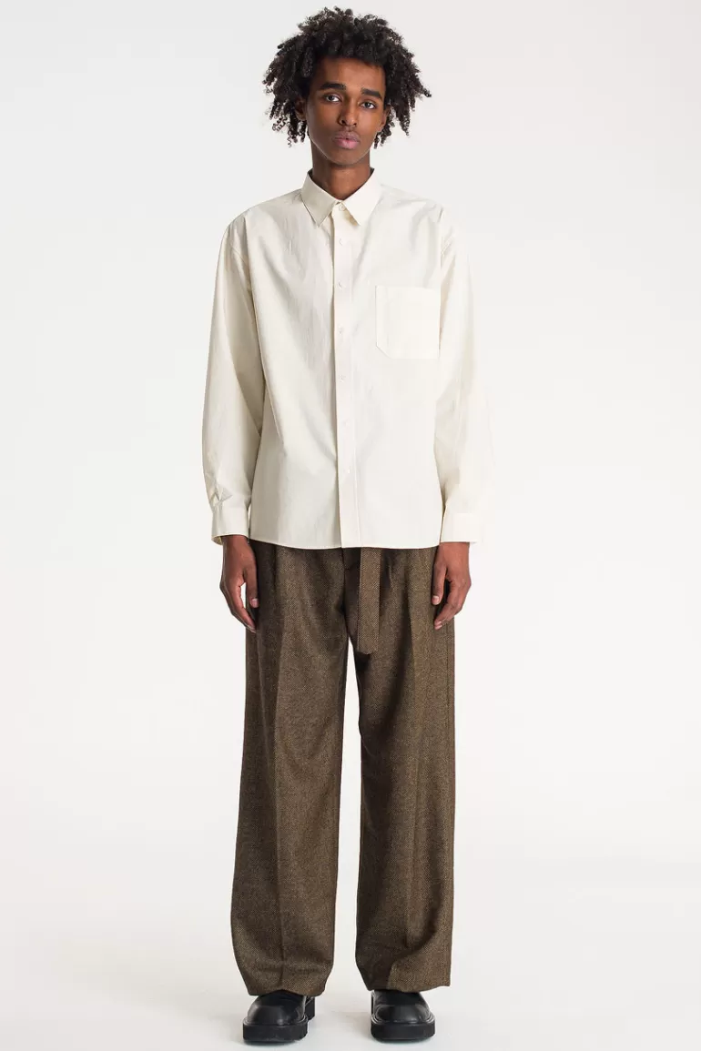 Men Olive Clothing Menswear | Cotton Shirt, Cream