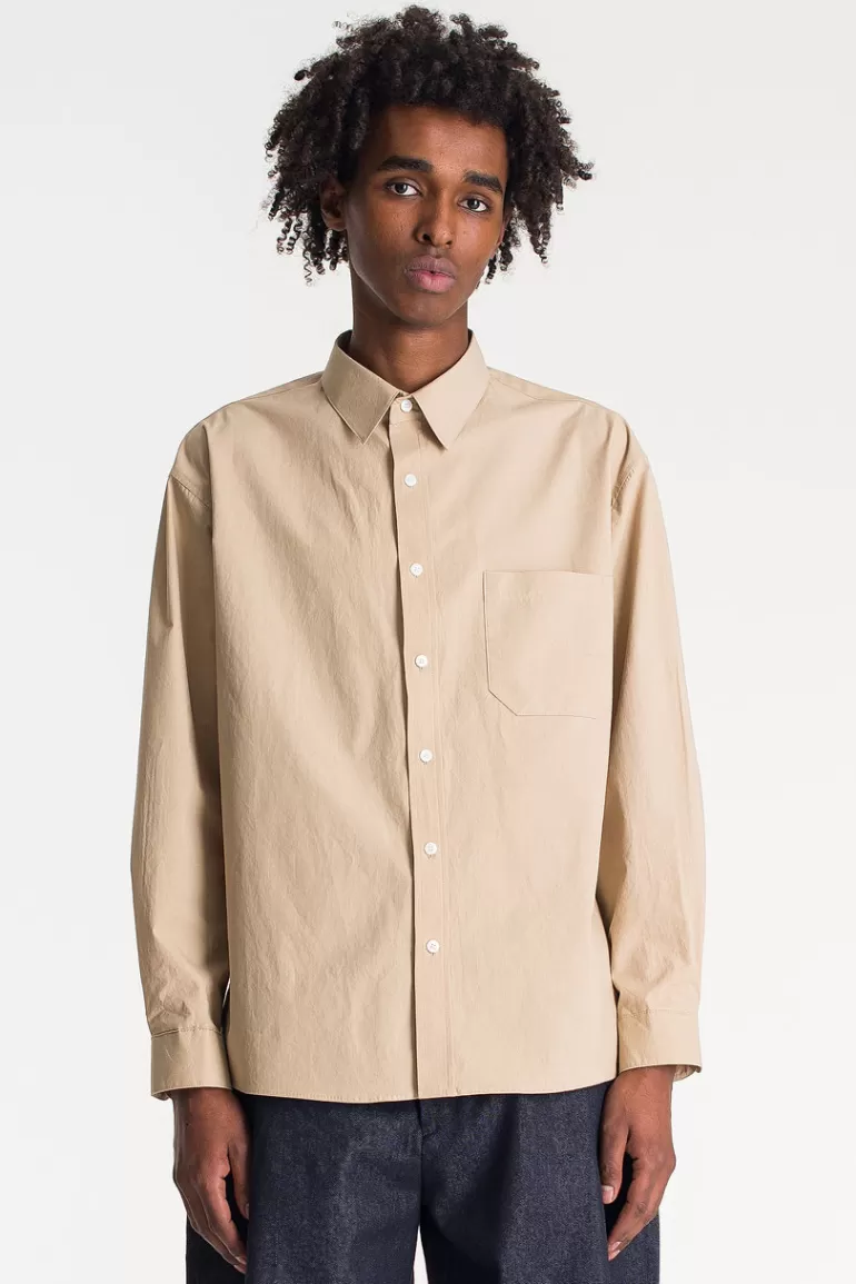 Men Olive Clothing Menswear | Cotton Shirt, Tan