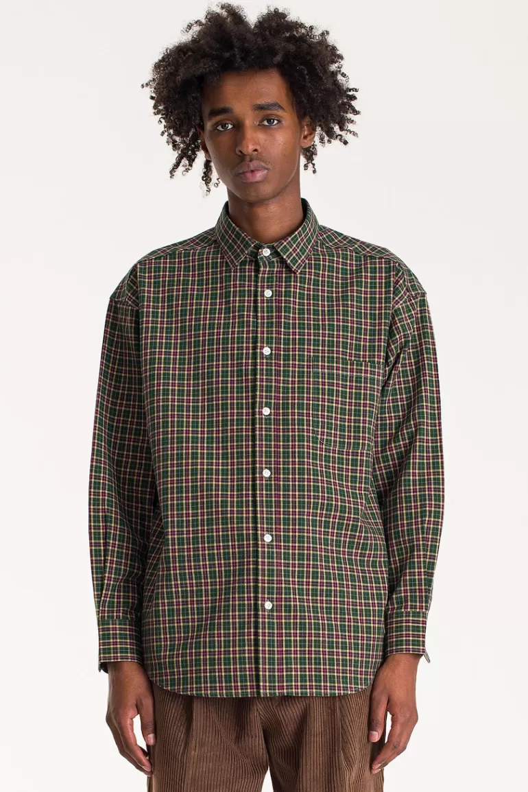 Men Olive Clothing Menswear | Dennis Plaid Shirt, Green