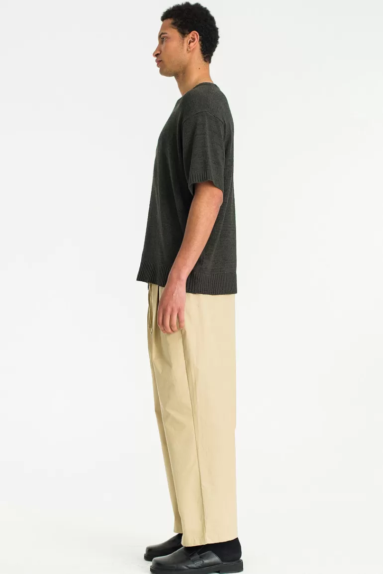 Men Olive Clothing Menswear | Everyday Drawstring Pants, Beige