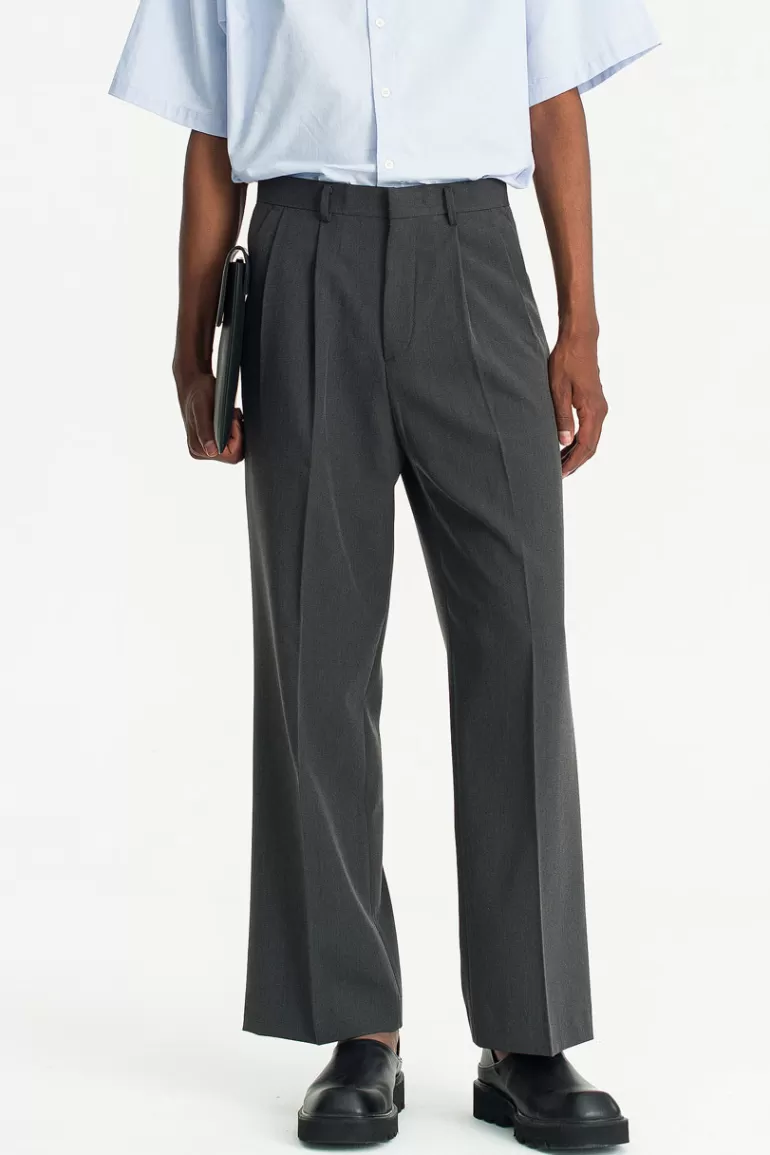Men Olive Clothing Menswear | Haruka Slacks, Grey