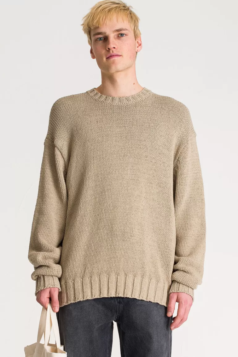 Men Olive Clothing Menswear | Keza Knit, Beige