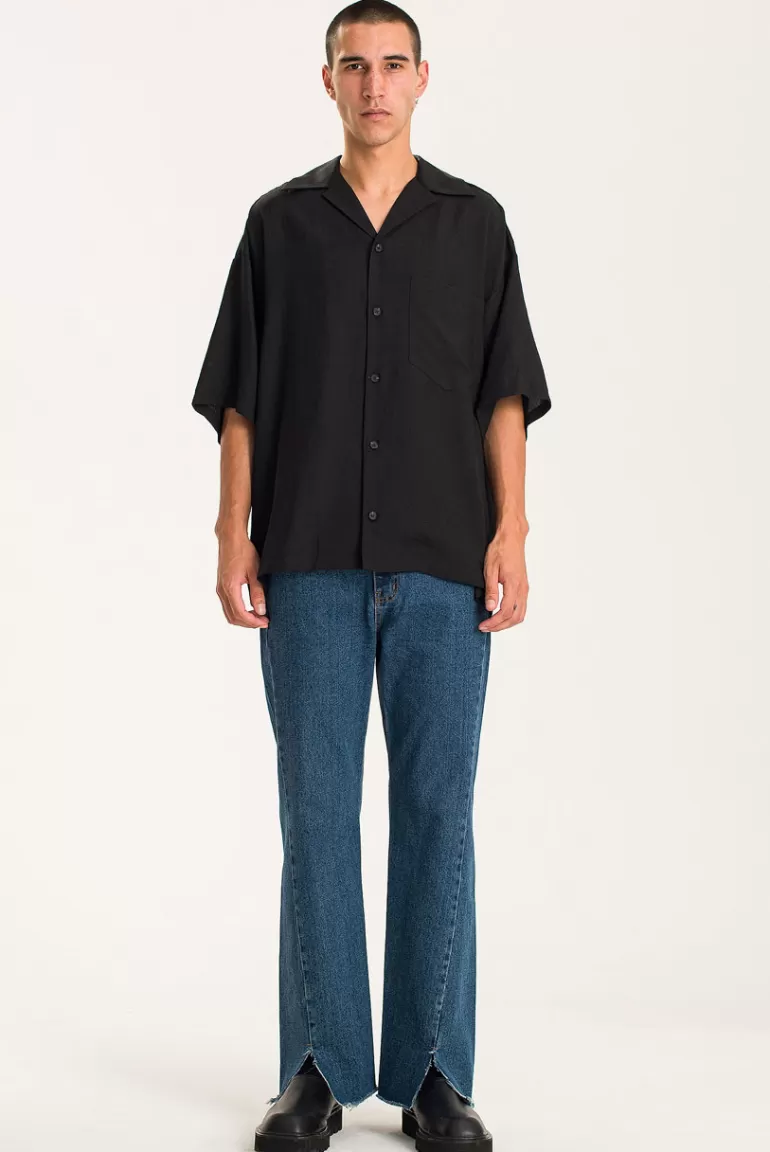 Men Olive Clothing Menswear | Komori Shirt, Black