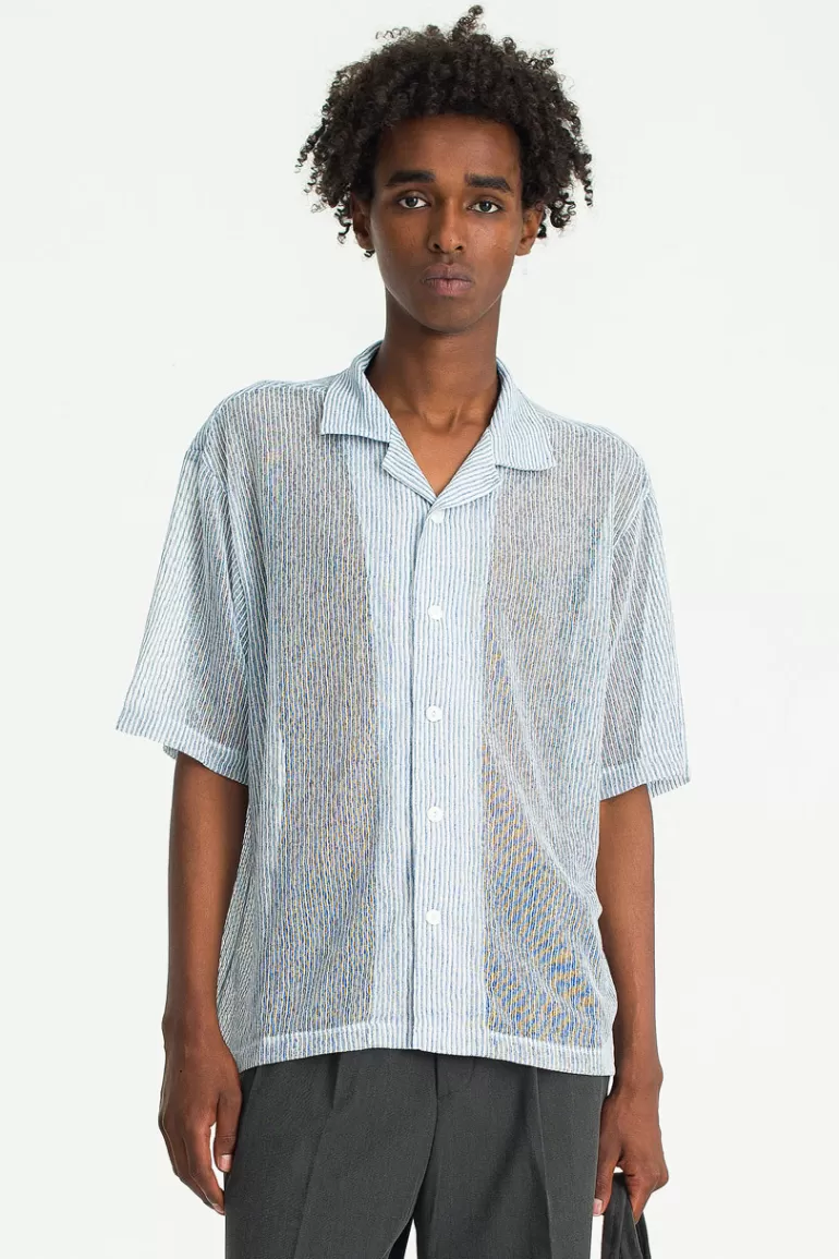 Men Olive Clothing Menswear | Kyuka Shirt, Blue