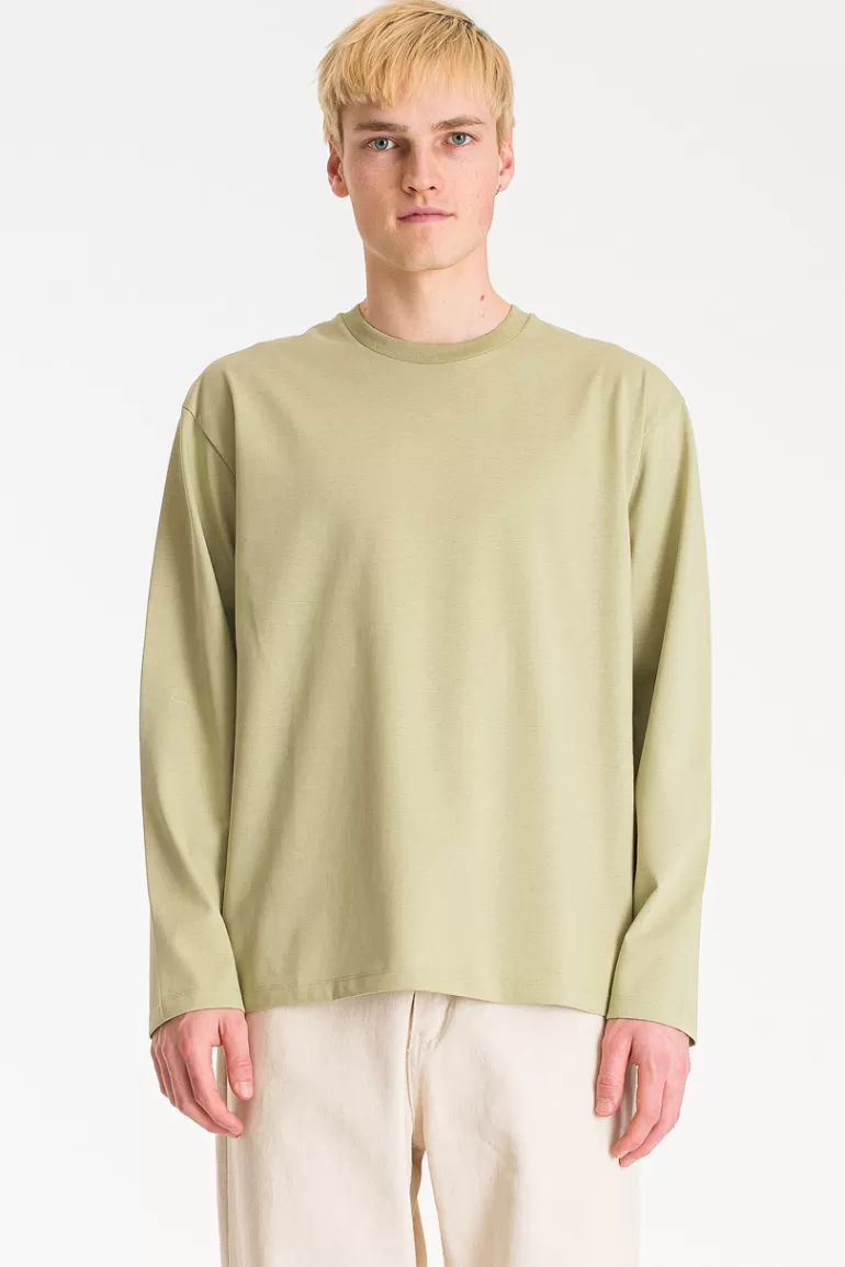 Men Olive Clothing Menswear | Long-Sleeved Tee, Avocado
