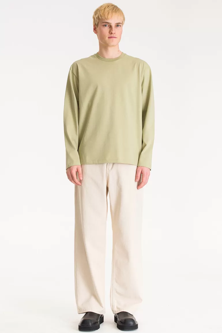 Men Olive Clothing Menswear | Long-Sleeved Tee, Avocado