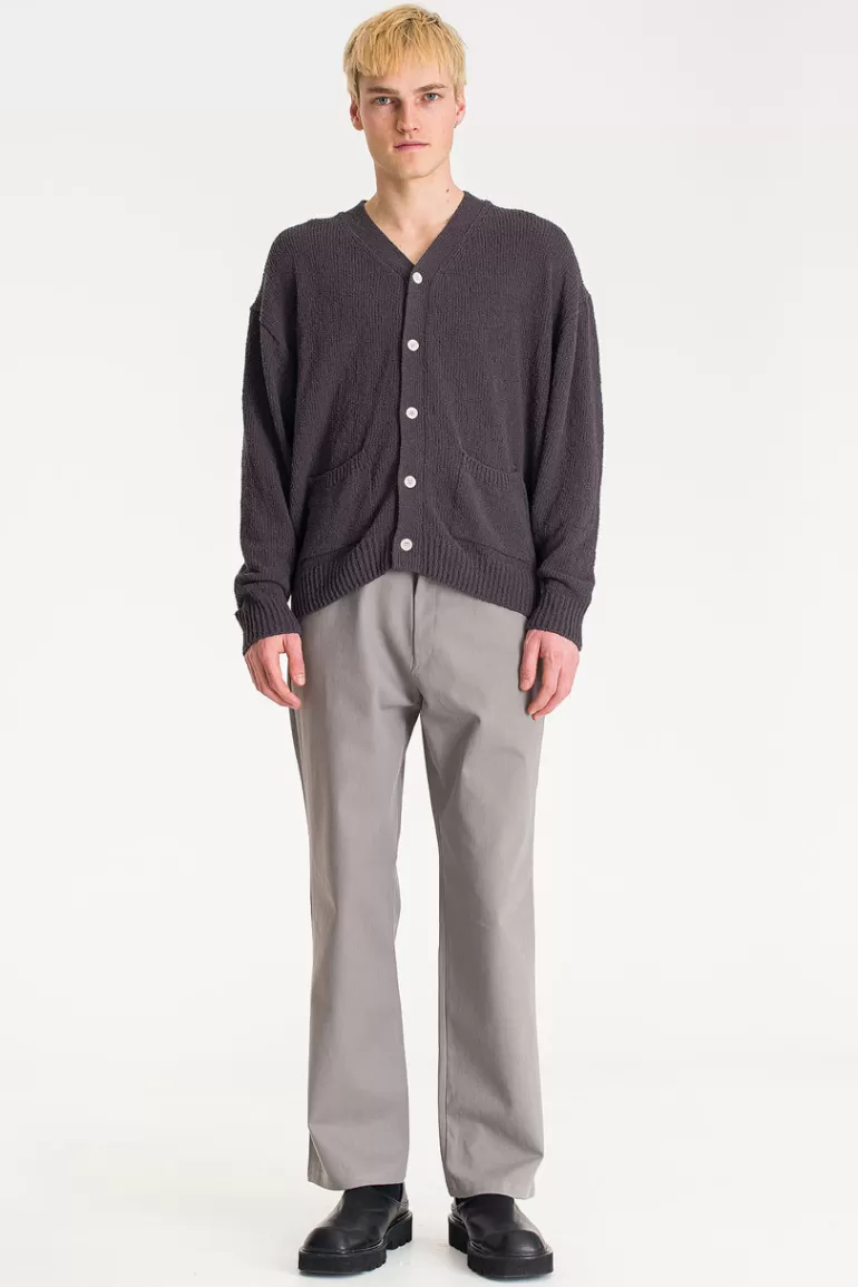 Men Olive Clothing Menswear | Loose Cardigan, Charcoal