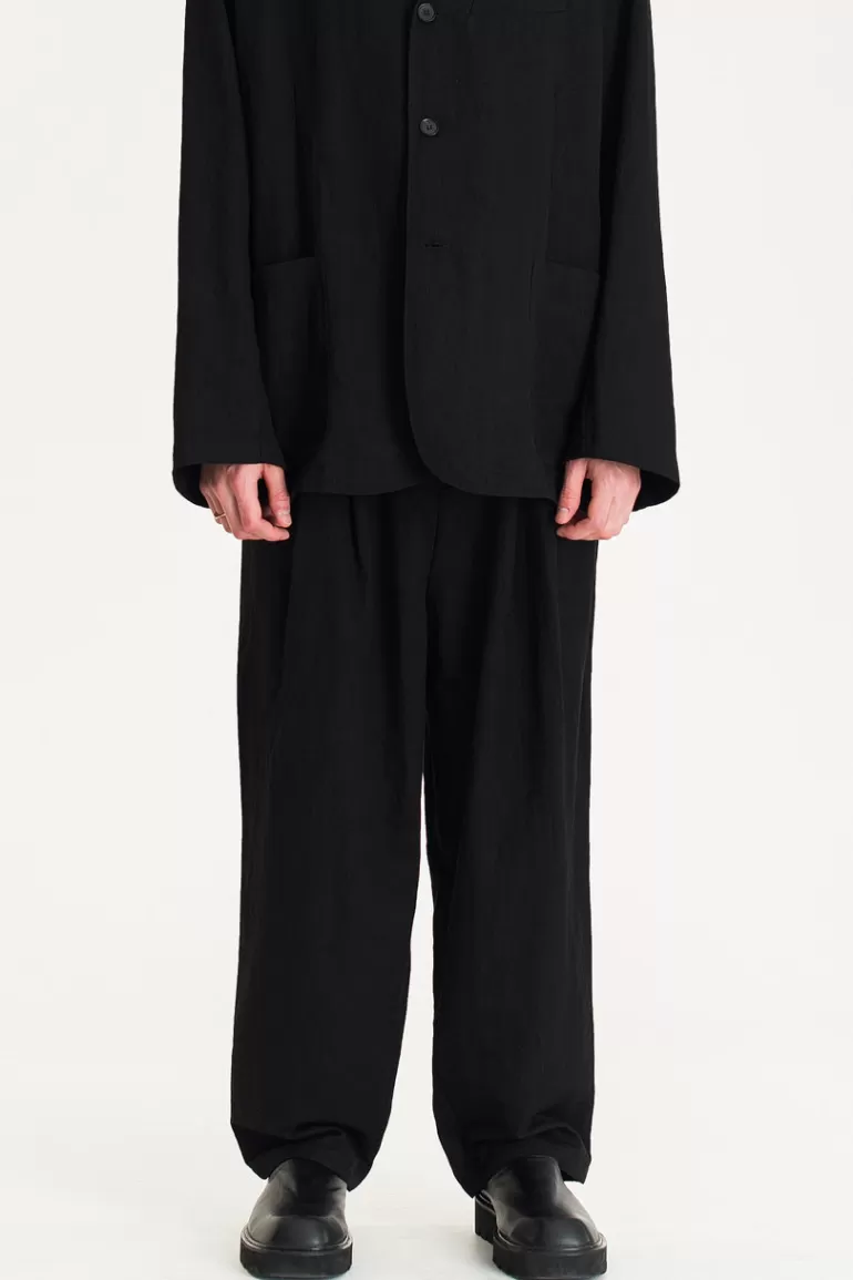 Men Olive Clothing Menswear | Lounge Banding Pants, Black