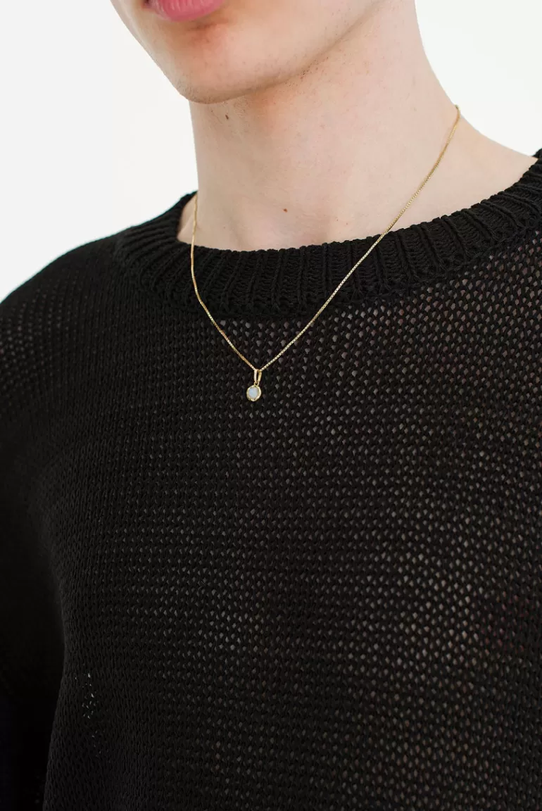 Men Olive Clothing Menswear | Low Gauge Summer Knit, Black