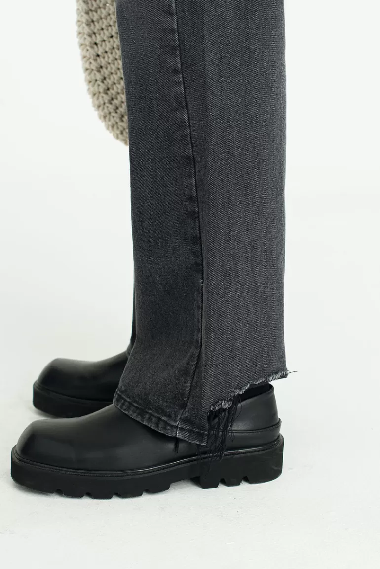 Men Olive Clothing Menswear | Lug Bootcut Jeans, Black