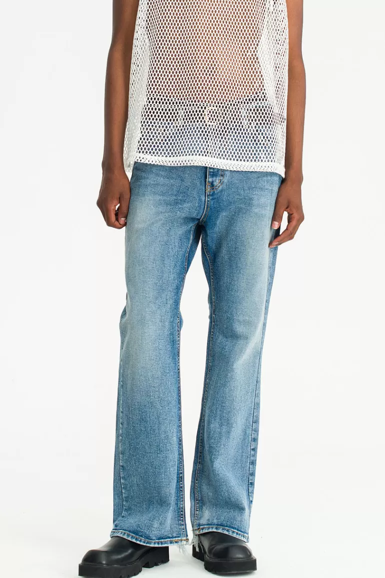Men Olive Clothing Menswear | Lug Bootcut Jeans, Blue