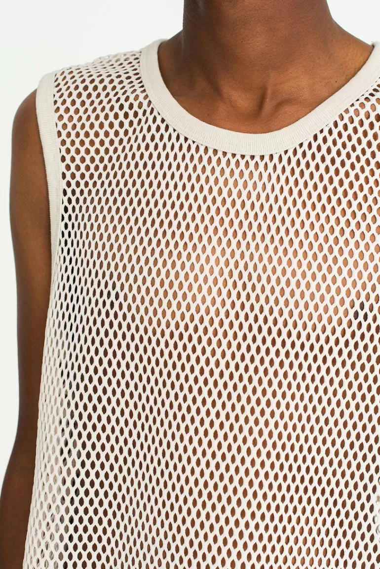 Men Olive Clothing Menswear | Mesh Vest, Beige